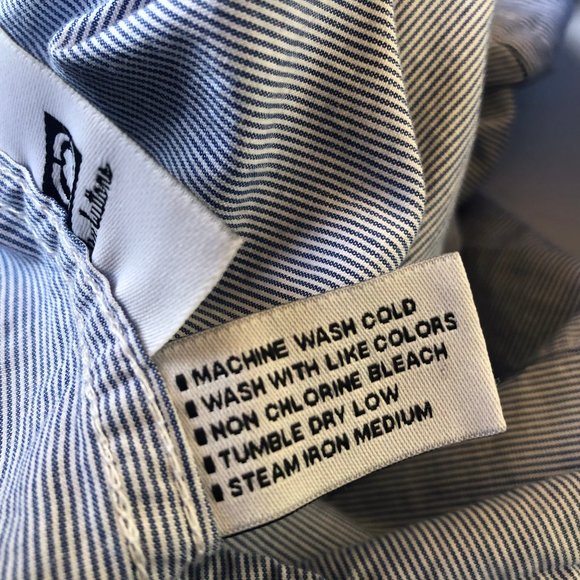 Ecko Unlimited Blue Stripes SNAP Cotton Shirt Long Sleeves Roll up - Picture 7 of 11